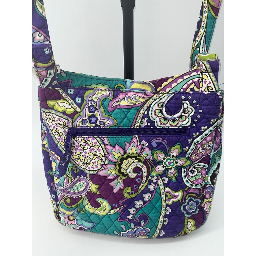 Vera‎ Bradley Crossbody Bag Quilted Purple Paisley Floral Everyday Purse